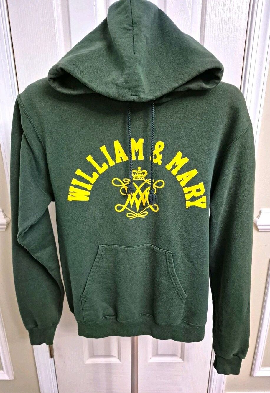 Champion William & Mary Tribe Green/Gold Pullover Hoodie Sweatshirt Size S - Picture 1 of 5